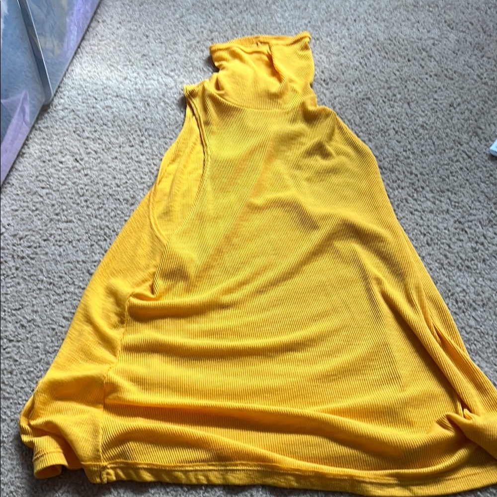 Intimately free people Yellow Sleeveless Turtleneck Top